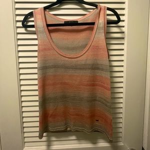 Gucci knit tank top with metal interlocking GG branding